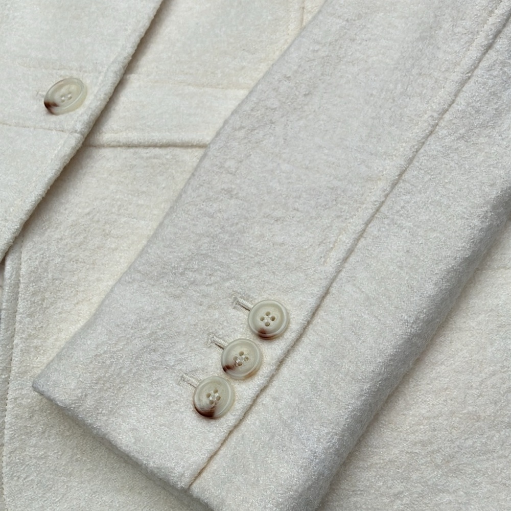Talbots Cream Textured Two-Button Blazer - Picture 8 of 16